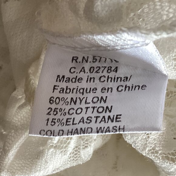 Papillon Womens White Lace Sheer Sleeveless Top High-Low Beach Swimsuit Cover-up - Picture 9 of 9